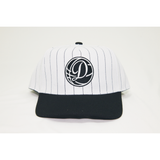 The Pinstripe Drew League SnapBack (black and white)
